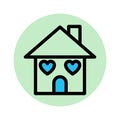 Happy family, happy home fill background vector icon which can easily modify or edit