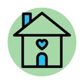 Happy family, happy home fill background vector icon which can easily modify or edit