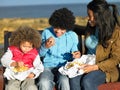 Happy family having picnic Royalty Free Stock Photo