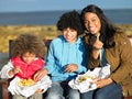 Happy family having picnic Royalty Free Stock Photo