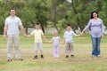 Happy family holding hands Royalty Free Stock Photo