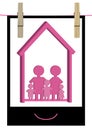 Happy Family Home Photo_eps Royalty Free Stock Photo