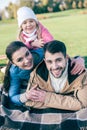 Happy family hugging and having fun Royalty Free Stock Photo