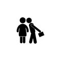 Happy Family Husband and Wife Busy Lifestyle Daily Routine icon