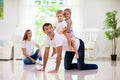 Happy family with kids at home Royalty Free Stock Photo