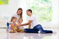 Happy family with kids at home Royalty Free Stock Photo