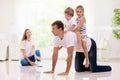 Happy family with kids at home Royalty Free Stock Photo