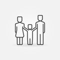 Happy family line icon Royalty Free Stock Photo