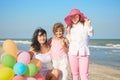 Happy family. Mother, youngest daughter and an seventeen-year-old daughter with Down syndrome. Royalty Free Stock Photo