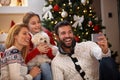 Happy family making a Christmas Selfie Royalty Free Stock Photo