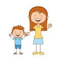 Happy family members icon Royalty Free Stock Photo