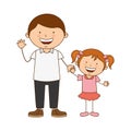 Happy family members icon Royalty Free Stock Photo