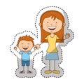 Happy family members icon