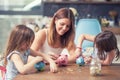 Happy Family mom daughter save money piggy bank future investment savings