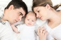 Happy family - mother, father and baby Royalty Free Stock Photo