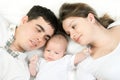 Happy family - mother, father and baby Royalty Free Stock Photo