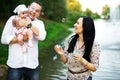 Happy family mother, father, child daughter Royalty Free Stock Photo