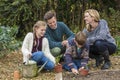 Happy Family Mother Father Son Daughter Gardening Royalty Free Stock Photo