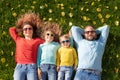 Happy family outdoor in autumn Royalty Free Stock Photo