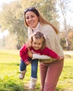 Happy Family Outdoor Autumn Season Royalty Free Stock Photo