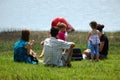 Happy family outdoors Royalty Free Stock Photo