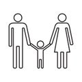 Happy family. Parents and son Royalty Free Stock Photo