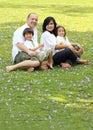 Happy family in the park Royalty Free Stock Photo