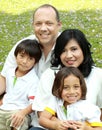 Happy family in the park Royalty Free Stock Photo