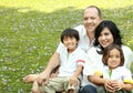 Happy family in the park Royalty Free Stock Photo