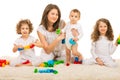 Happy family playing home Royalty Free Stock Photo