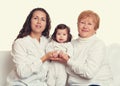 Happy family portrait - grandmother, daughter and granddaughter Royalty Free Stock Photo