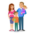 Happy family portrait, smiling parents and kids. Royalty Free Stock Photo