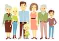 Happy family portrait. Three generation relatives together Royalty Free Stock Photo