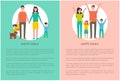 Happy Family Poster People Rising Hands Up Poster