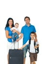 Happy family ready for travel Royalty Free Stock Photo