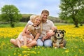 Happy Family Relaxing in Country Royalty Free Stock Photo