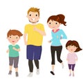 Happy family running Royalty Free Stock Photo