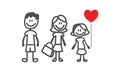 Happy family vector flat design Royalty Free Stock Photo