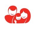 Happy family silhouette Royalty Free Stock Photo