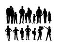 Happy Family Silhouettes Royalty Free Stock Photo