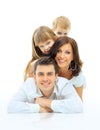 Happy family smiling. Royalty Free Stock Photo