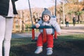 Happy family spend time together outdoors. Royalty Free Stock Photo