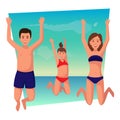 Happy family summer vacation. Royalty Free Stock Photo