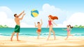 Happy Family Summer Vacation Leisure Time at Sea Royalty Free Stock Photo