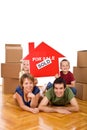 Happy family in their new home Royalty Free Stock Photo