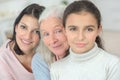 Happy family three generations smiling Royalty Free Stock Photo