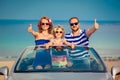 Happy family travel by car Royalty Free Stock Photo