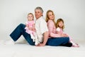 Happy family with two daughters Royalty Free Stock Photo