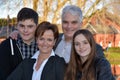 Happy family with two teenagers Royalty Free Stock Photo