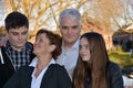 Happy family with two teenagers Royalty Free Stock Photo